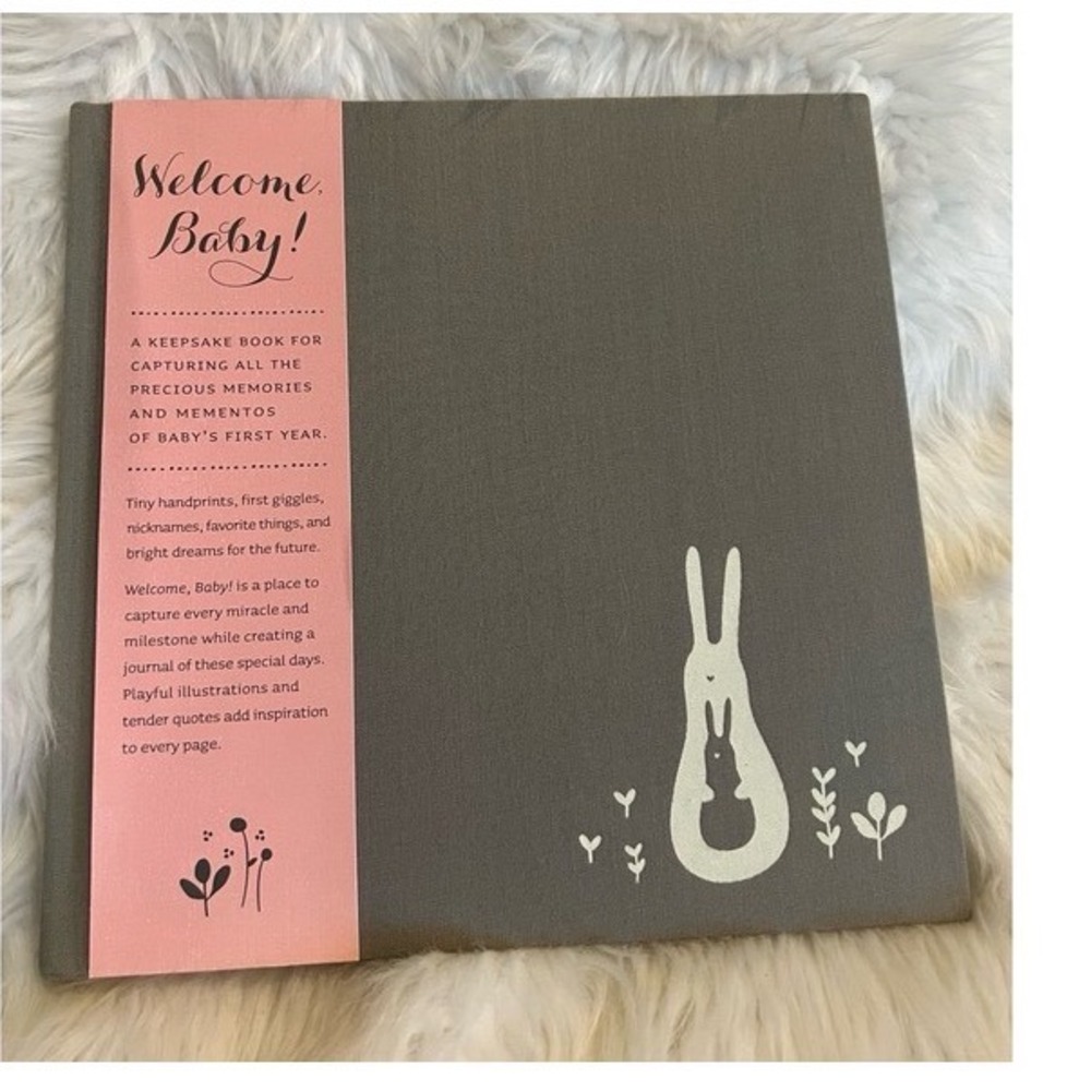 Compendium Welcome Baby! First Year Keepsake Memory Book Grey Cloth Journal